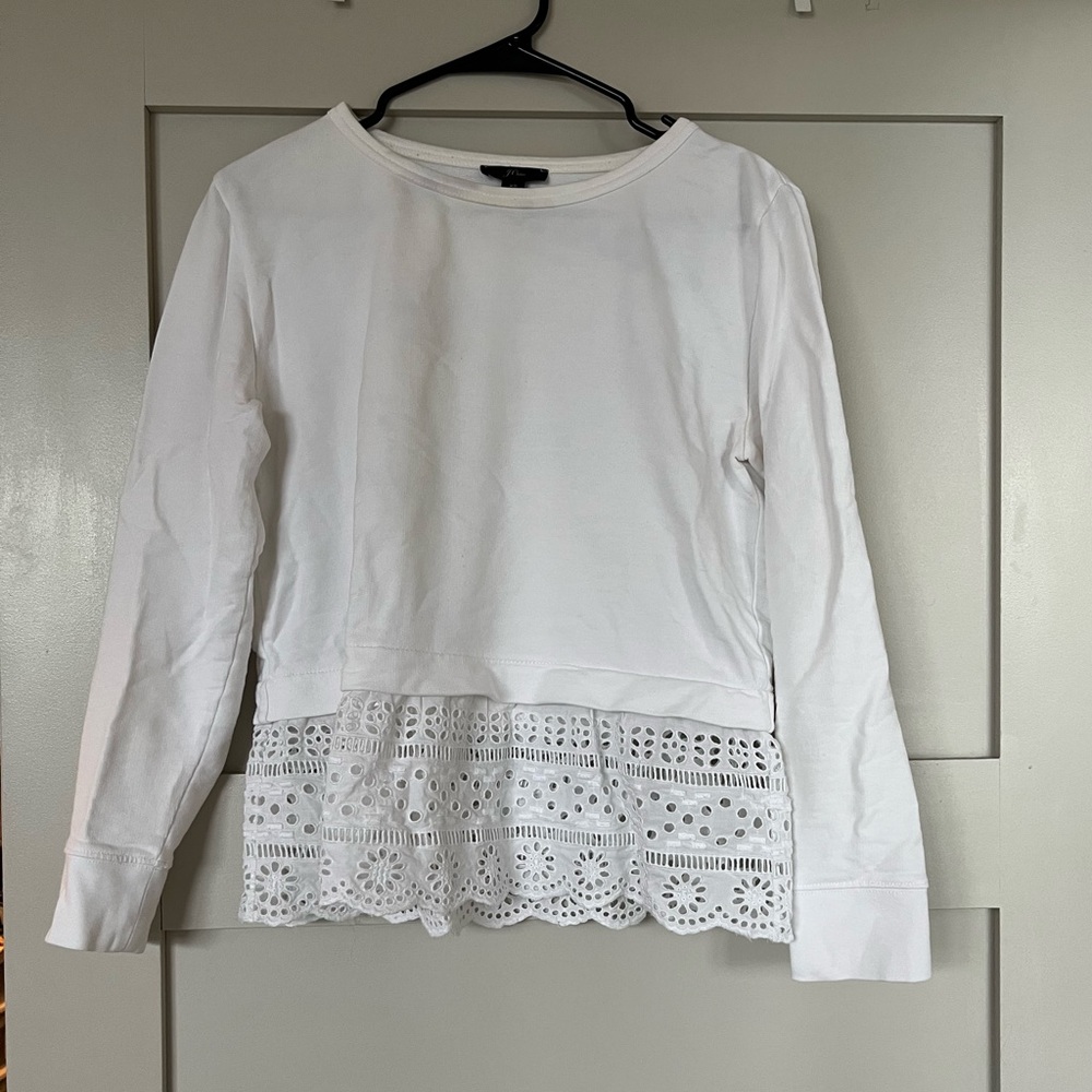 J Crew Eyelet Sweatshirt